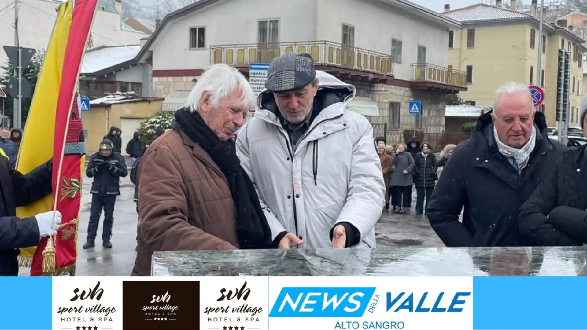 Castel Di Sangro: inaugurato ieri mattina il monumento del famoso designer Cleto Munari dinanzi al campus scolastico della città.